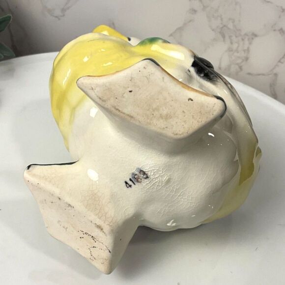 Adorable vintage duck in a bonnet planter so sweet must see - Picture 7 of 7